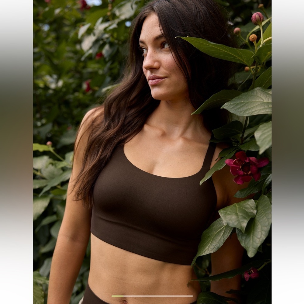 OFFLINE By Aerie Real Me Hold Up! Racerback Deep Earth Sports Bra Size L/G DD